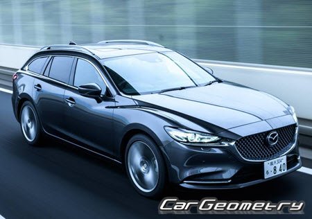 Mazda 6 (GJ) 2018-2022 Body dimensions