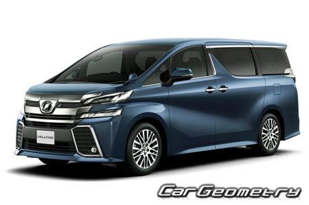 Toyota Alphard & Vellfire Hybrid (AYH30W) 2015-2021 Body dimensions