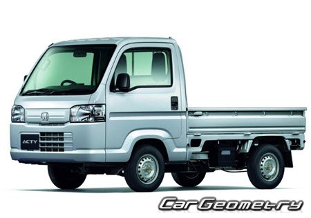 Honda Acty truck (HA8) 2009-2021 Body dimensions