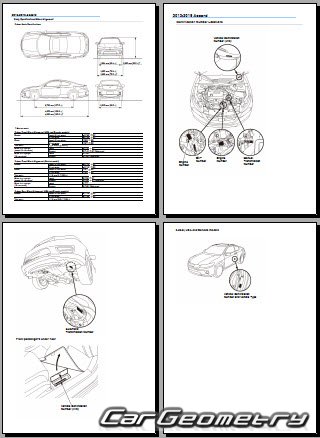 Honda Accord (CR CT) 2013-2017 Body dimensions