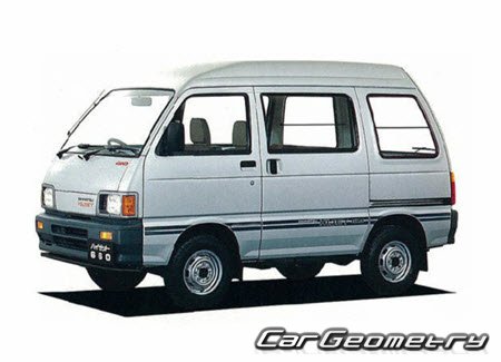 Daihatsu Hijet (S80 S81) 1986-1994 Body dimensions