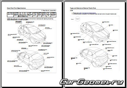 Honda Civic 5D (FK) 2006-2012 EURO Body dimensions