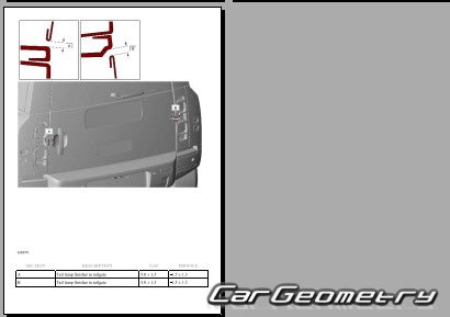 Land Rover Defender 110 (L663) 2020-2028 Body dimensions