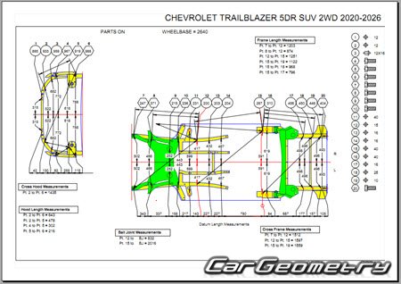 Chevrolet TrailBlazer 2020-2026 Body dimensions