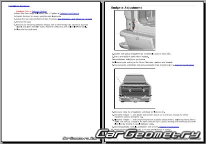 Chevrolet Silverado (1500 2500 3500) 2019-2026 Body dimensions