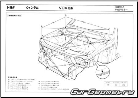 Toyota Windom (VСV10) 1991–1996 (RH Japanese market) Body dimensions