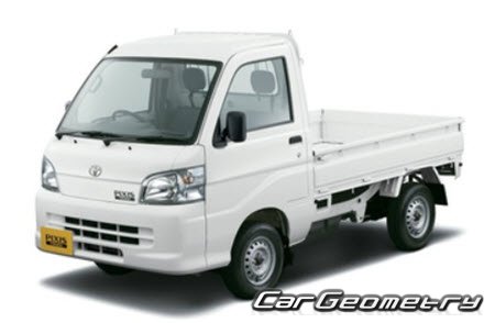 Toyota Pixis Truck 2011-2014 Body dimensions