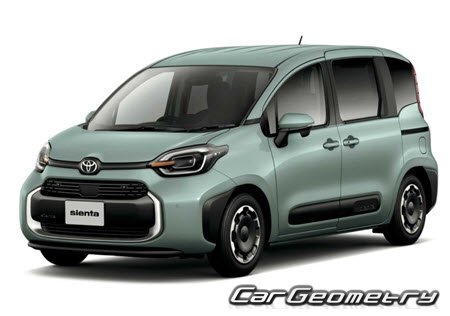 Toyota Sienta (MXPC1#) 2022-2027 Body dimensions