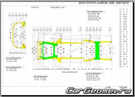 Toyota Aurion (ACV40 GSV40) 2006-2012 RH Body Repair Manual