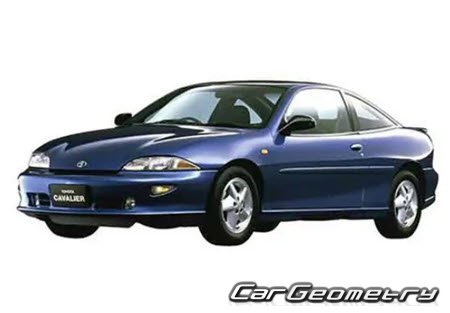 Toyota Cavalier (TJG00) 1996-2000 Body dimensions