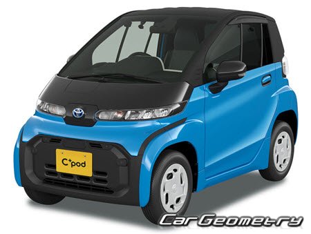 Toyota C+pod (RMV1#) from 2021 Body dimensions