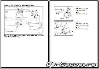 BMW 3 Series (E36) 1995-1999 (Sedan&Touring) Body dimensions