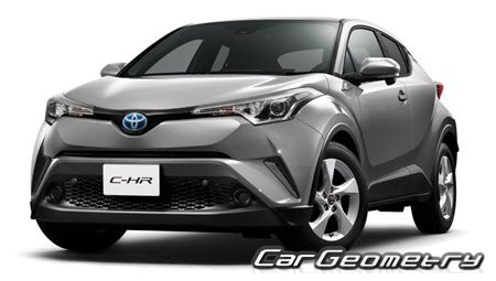 Toyota C-HR Hybrid (ZYX10) 2016–2024 Body dimensions