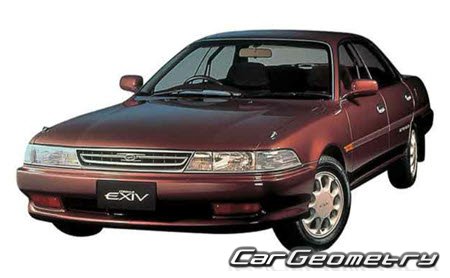 Toyota Corona Exiv (T180) 1989-1993 Body dimensions