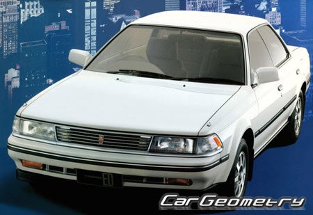 Toyota Carina ED Sedan & Corona Coupe (T160) 1985-1989 Body dimensions