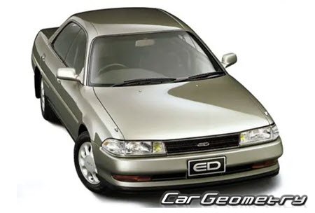 Toyota Carina ED (T180) 1989-1993 Body dimensions