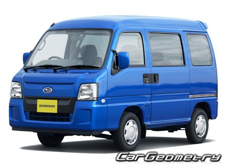 Subaru Sambar (TV TW TT) 2000-2012 Body dimensions