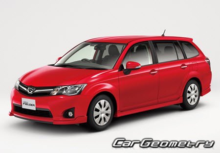 Toyota Corolla Fielder (E16#) 2012-2015 Body dimensions