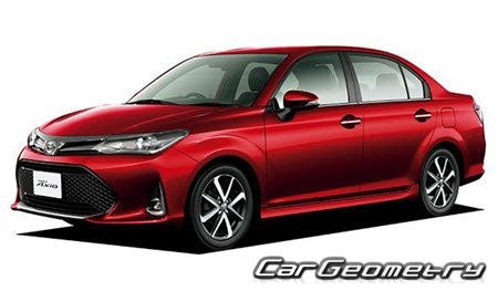 Toyota Corolla Axio (E16#) 2015-2022 Body dimensions