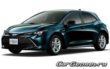 Toyota Corolla Sport Hybrid 2019–2025 Body dimensions