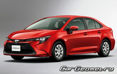 Toyota Corolla Hybrid 2019–2025 Body dimensions