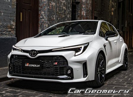 Toyota GR Corolla (GZEA14H) from 2022 Body dimensions