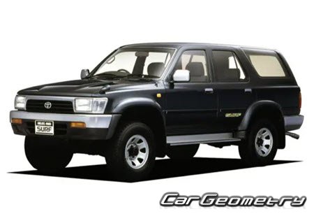 Toyota Hilux Surf (N130) 1989-1995 Body dimensions