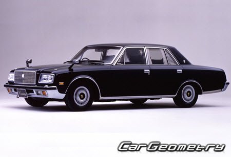 Toyota Century (VG40 VG45) 1982–1997 Body dimensions