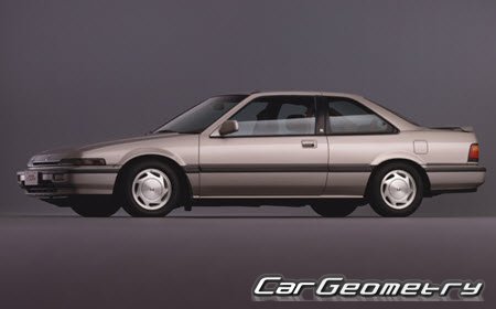 Honda Accord Coupe (CA6) 1988-1990 Body dimensions