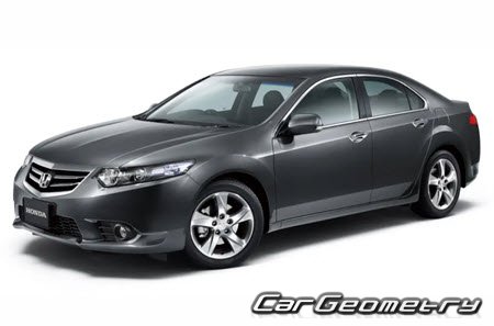 Honda Accord (CU2 CW2) 2009-2013 Body dimensions