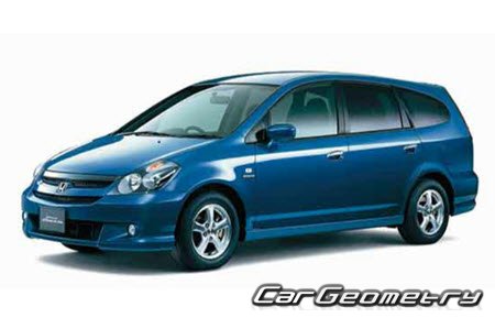 Honda Stream (RN1-RN5) 2000-2006 Body dimensions