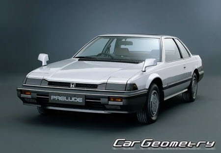 Honda Prelude (AB BA) 1982-1987 Body dimensions