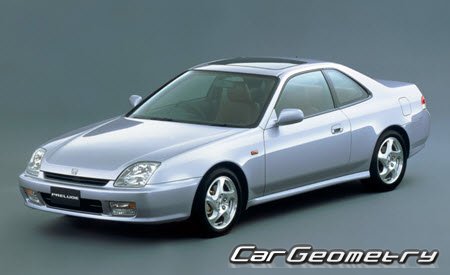 Honda Prelude (BB5 BB6 BB7 BB8) 1996-2001 Body dimensions