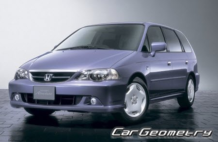 Honda Odyssey (RA6 RA7 RA8 RA9) 1999-2003 Body dimensions