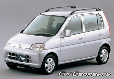 Honda Life (JA4) 1997-1998 Body dimensions