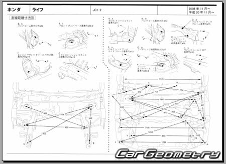 Honda Life (JC1 JC2) 2008-2014 (RH Japanese market) Body dimensions