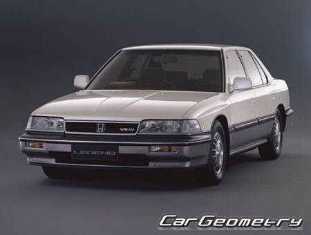 Honda Legend (KA) 1985-1990 Body dimensions