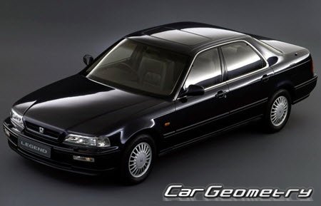 Honda Legend (KA7) 1990-1996 Body dimensions