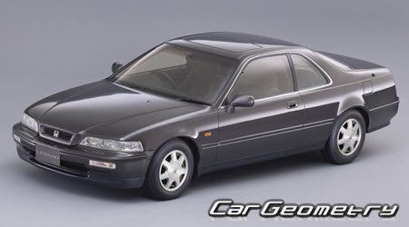 Honda Legend (KA8) 1990-1996 Body dimensions