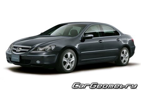 Honda Legend (KB1) 2004-2008 Body dimensions