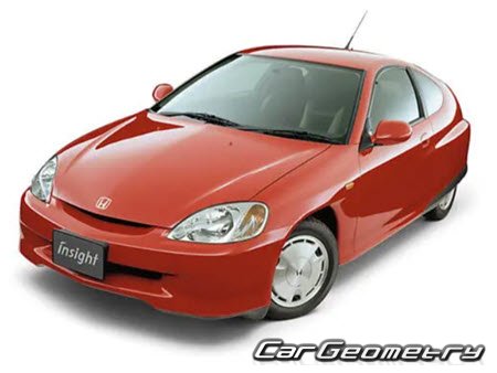 Honda Insight (ZE1) 1999-2006 Body dimensions