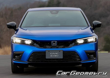 Honda Civic e:HEV (FL4) 2022-2027 Body dimensions