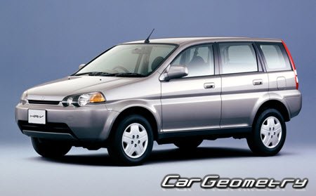 Honda HR-V (GH1 GH2 GH3 GH4) 1998-2005 Body dimensions