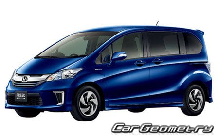 Honda Freed Hybrid (GP3) 2011–2016 Body dimensions