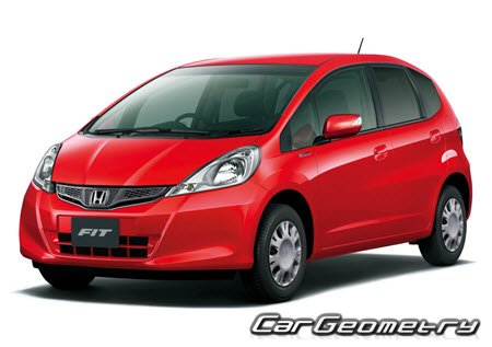 Honda Fit (GE6-GE9) 2007-2013 Body dimensions