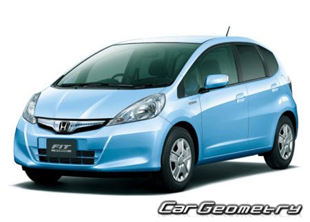 Honda Fit Hybrid (GP1) 2010-2013 Body dimensions