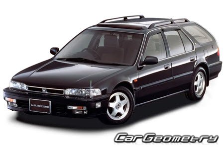 Honda Accord (CB6 CB9) 1991-1994 Body dimensions