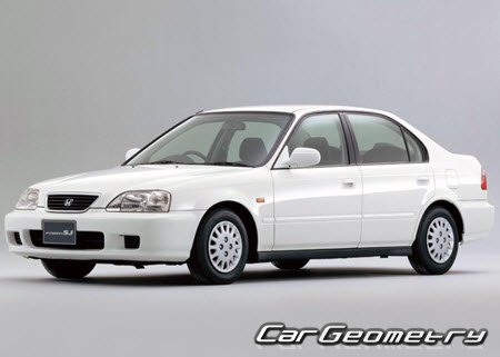 Honda Integra SJ (EK3) 1996-2001 Body dimensions