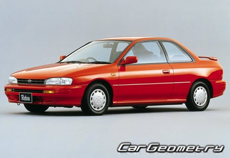 Subaru Impreza (GC GF) 1992-2000 Body dimensions