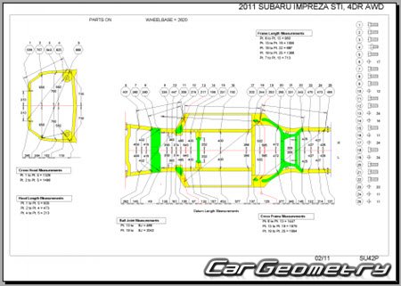 Subaru Impreza Anesis (GE) 2008-2012 (RH Japanese market) Body dimensions